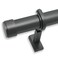BLASTHOME BlastHome NonAdjustable Luxury Curtain Rods for Windows 1 Rod Set 8 foot Fixed Length Two Rods Connect for a Seamless Look Matte Graphite