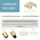 Byondeth Curtain Rods for Windows 16 to 120 Inches Adjustable Length 1 Inch Diameter Window Curtain Rod with Aluminium Finials Flash Gold