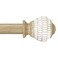 Byondeth Curtain Rods for Windows 16 to 88 Inches Adjustable Length 1 Inch Diameter Window Curtain Rod with Wood Grain Leaf Pattern Finialsfor Heavy Duty Curtains Rods