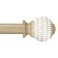 Byondeth Curtain Rods for Windows 16 to 88 Inches Adjustable Length 1 Inch Diameter Window Curtain Rod with Wood Grain Leaf Pattern Finialsfor Heavy Duty Curtains Rods