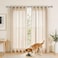 HOTOZON Curtain Rods 2 Pack 32 to 58 Inches Curtain Rods for Windows 20 to 53 Inches 34 Inch Adjustable Telescoping Splicing Windows Drapery Rod with Netted Finials Antique Silver