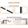 YOHSUGO Curtain Rods for Windows 28 to 42 inch Heavy Duty 1 Diameter Drapery Rod with Brackets Adjustable Splicing Curtain Pole Easy Install for Bedroom Kitchen Black