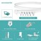 Suimlmta Flexible Bendable Ceiling Curtain Track Room Divider 12Ft Curved Curtain Rail Wall Mount RV Sliding Hospital Ceiling Track System Set for Curtains Bay Window