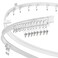 Suimlmta Flexible Bendable Ceiling Curtain Track Room Divider 12Ft Curved Curtain Rail Wall Mount RV Sliding Hospital Ceiling Track System Set for Curtains Bay Window
