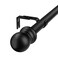 HOSKO Black Curtain Rod 1Inch Window Curtain Rods Set Curtain Rods for Windows 3084 Inches Including Three Mounting Brackets