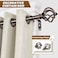 KAMANINA Bronze Curtain Rod 32 to 58 Inch2648ft Adjustable Curtain Rods for Windows 28 to 48 Inch 34 Inch Splicing Drapery Rods with Twisted Cage Finial