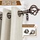 KAMANINA Bronze Curtain Rod 32 to 58 Inch2648ft Adjustable Curtain Rods for Windows 28 to 48 Inch 34 Inch Splicing Drapery Rods with Twisted Cage Finial