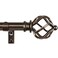 KAMANINA Bronze Curtain Rod 32 to 58 Inch2648ft Adjustable Curtain Rods for Windows 28 to 48 Inch 34 Inch Splicing Drapery Rods with Twisted Cage Finial