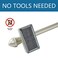 LaigenGanzi Magnetic Curtain RodsMultiUse Adjustable Appliance for Metal Doors WindowsNo Tools Needed1628 InchNickel2 Pack