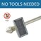 LaigenGanzi Magnetic Curtain RodsMultiUse Adjustable Appliance for Metal Doors WindowsNo Tools Needed1628 InchNickel2 Pack