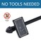 CGBAIEE Magnetic Curtain Rods 2 Pack for Metal Doors Top and Bottom MultiUse Adjustable Magnetic Rods for Small Windows Cafe Sidelight and Iron Steel Places Adjust from 9 to 16 Inch Black