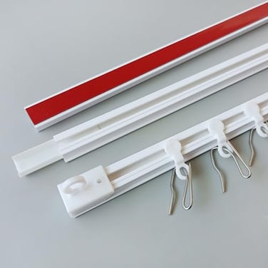 Ontrack Self Adhesive Curtain Track Wall Track Set No Drill No Damage Wall mounted Adhesive Curtain Rod Easy to install curtain rails 54FT645IN
