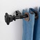 YuMierle RustResistant Iron Curtain Rods for Windows 2848 Inches with Square Finials Black
