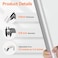 Poskena Silver Curtain Rods for Windows 28 to 48 Inch 58 Diameter Heavy Duty Metal Adjustable Small Curtain Rod With Bracket