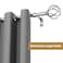 AWUIUNIE Silver Curtain Rods for Windows 3262 inch with Twisted Cage Finials Adjustable Drapery Rod Set with Brackets Heavy Duty Drape Rod for Bedroom Living Room Decorative 58 Diameter Curtain Pole