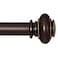 SIMEWIN Bronze Curtain Rods for Windows 48 to 84 Inches Adjustable Decorative 1 Inch Diameter Single Window Curtain Rod Set with Classic Finials Bronze with Gold Finishing