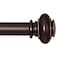 SIMEWIN Bronze Curtain Rods for Windows 48 to 84 Inches Adjustable Decorative 1 Inch Diameter Single Window Curtain Rod Set with Classic Finials Bronze with Gold Finishing