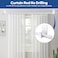 SIMEWIN Curtain Rods No Drilling for Windows 30 to 60 Inches 58 Inch Diameter No Drill Small Curtain Rod Set with 3M Adhesive Brackets White