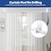 SIMEWIN Curtain Rods No Drilling for Windows 30 to 60 Inches 58 Inch Diameter No Drill Small Curtain Rod Set with 3M Adhesive Brackets White
