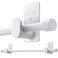 SIMEWIN Curtain Rods No Drilling for Windows 30 to 60 Inches 58 Inch Diameter No Drill Small Curtain Rod Set with 3M Adhesive Brackets White
