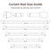 SMODBRODRE Curtain Rods for Window 32 and 48 Brown 58 inch Splicing Single Window Curtain Rod Set with Brackets