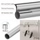 SMODBRODRE Curtain Rods for Window 32 to 62 Silver 58 inch Splicing Single Window Curtain Rod Set with Brackets