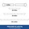 Alskarhem Standard Decorative Window Curtain Rods 30 to 116 Inch58 Inch Diameter Small Curtain Rod Set Heavy Duty Drapery Rods with Brackets Silver