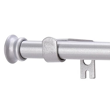 Alskarhem Standard Decorative Window Curtain Rods 30 to 116 Inch58 Inch Diameter Small Curtain Rod Set Heavy Duty Drapery Rods with Brackets Silver