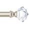 TONIAL Curtain Rods 32 to 115 Inch2696ft Telescoping Splicing 34 Single Rods for Windows Decorative Drapery Rod with Acrylic Diamond Finial Champagne Gold