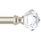 TONIAL Curtain Rods 32 to 115 Inch2696ft Telescoping Splicing 34 Single Rods for Windows Decorative Drapery Rod with Acrylic Diamond Finial Champagne Gold