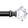 TONIAL Curtain Rods 32 to 58 Inch26 to 48ft Telescoping Splicing 34 Single Rods for Windows Decorative Drapery Rod with Acrylic Diamond Finial Black