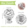 UFURMATE Curtain Finials 2Pcs Silver Drapery Rail Pole Head Cap Decorative Hollow Window Curtain Rail End Metal Curtain Rod Pole Finials Ends Inner Diameter 25mm098 Silver
