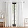 USFOOK 2 Pack Curtain Rod 32 to 58 Inches 2648ft 78 Inch Telescoping Splicing Curtain Rods for Windows 20 to 54 Inch Black Decorative Drapery Rods for Home with Translucent Finials