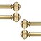 KNOBWELL 4 Pack Empyrean Grace Golden Curtain Rod 2242 in Brass Single Rods with Lantern Finials 1 Single Window Treatment Drapery Rod