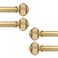 KNOBWELL 4 Pack Empyrean Grace Golden Curtain Rod 2242 in Brass Single Rods with Lantern Finials 1 Single Window Treatment Drapery Rod
