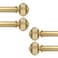 KNOBWELL 4 Pack Empyrean Grace Golden Curtain Rod 2242 in Brass Single Rods with Lantern Finials 1 Single Window Treatment Drapery Rod