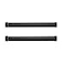 MODE Premium Collection Side Mount 1 18 Diameter Curtain Rod Set of Two with Matte Black End Cap Finials and Steel Wall Mounted 12 to 20 Adjustable Curtain Rods Matte Black