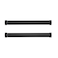 MODE Premium Collection Side Mount 1 18 Diameter Curtain Rod Set of Two with Matte Black End Cap Finials and Steel Wall Mounted 12 to 20 Adjustable Curtain Rods Matte Black