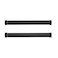 MODE Premium Collection Side Mount 1 18 Diameter Curtain Rod Set of Two with Matte Black End Cap Finials and Steel Wall Mounted 12 to 20 Adjustable Curtain Rods Matte Black
