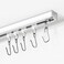 SOMINS Curtain Track Ceiling Curtain Track with Roller Hooks CeilingWall Mount Rail Set for Room Divider 3ft 6ft White