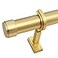 BLASTHOME BlastHome NonAdjustable Luxury Curtain Rods for Windows 1 Rod Set 6 foot Fixed Length Two Rods Connect for a Seamless Look Brushed Gold