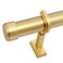 BLASTHOME BlastHome NonAdjustable Luxury Curtain Rods for Windows 1 Rod Set 6 foot Fixed Length Two Rods Connect for a Seamless Look Brushed Gold