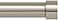 Ivilon Drapery Window Curtain Rod End Cap Style Design 1 Inch Pole 28 to 48 Inch Color Brushed Nickel