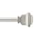 MODE Simplicity Collection 58 Diameter Curtain Rod Set with Square Curtain Rod Finials and Steel Wall Mounted Adjustable Curtain Rod Fits 32 to 90 Windows Nickel