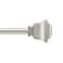 MODE Simplicity Collection 58 Diameter Curtain Rod Set with Square Curtain Rod Finials and Steel Wall Mounted Adjustable Curtain Rod Fits 32 to 90 Windows Nickel