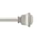 MODE Simplicity Collection 58 Diameter Curtain Rod Set with Square Curtain Rod Finials and Steel Wall Mounted Adjustable Curtain Rod Fits 32 to 90 Windows Nickel