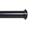 Ivilon Window Curtain Rod Decorative End Cap Design 1 Inch Rod 28 to 48 Inch Black