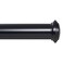 Ivilon Window Curtain Rod Decorative End Cap Design 1 Inch Rod 28 to 48 Inch Black
