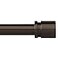 Byondeth Curtain Rods for Windows 16 to 48 or 60 Inches Max Adjustable Length 1 Inch Diameter Window Curtain Rod with Aluminium End Cap Antique Bronze