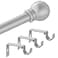 Authandis Silver Curtain Rods for Bedroom with Brackets58 Inch Diameter Small Window Curtain Rod Adjustable 32 to 120 InchesEasy Install Drapery RodsGray